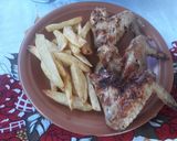 Foto del paso 6 de la receta: Alitas de pollo al limón a la parrilla con papas fritas