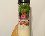 A picture of step 1 of Mixed Berry Breakfast Smoothie (w/ vegan chocolate protein).