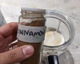 A picture of step 5 of Banana, peanut butter and cinnamon dairy-free Smoothie.