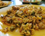 Foto del paso 4 de la receta Pollo con arroz verduras y curry!!!