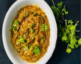A picture of step 6 of Baigan Bharta (Rajasthani style).
