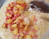 A picture of step 6 of Risotto with Fuji Apples, Crispy Bacon, and Rosemary.