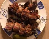 Csirkemáj bacon-be tekerve, rozmaring nyárson recept fázis 5 fotója