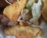 A picture of step 2 of Cone chaat🍦.