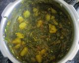 A picture of step 5 of Aloo palak in pressure cooker.