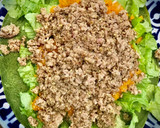 Foto del paso 4 de la receta: Deconstrucción de hamburguesa en crepe de espinacas