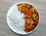 A picture of step 4 of Japanese Chicken Curry Rice.