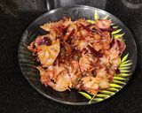 A picture of step 4 of Farfalle pasta homestyle.