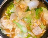 รูปขั้นตอนการทำที่ 3 ของ เส้นผักราดหน้าไข่ข้นตับนุ่ม🥚🍲style by barbie👩🏼‍🍳