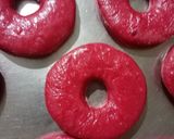A picture of step 2 of Beetroot doughnuts.