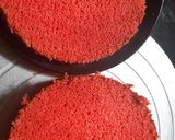 A picture of step 3 of Red Velvet Chocolate cake.