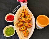 A picture of step 9 of Mini Flower Shaped Aloo Samosa - Mint Ginger Masala Chai - Party Starter - Tea Time Snacks.