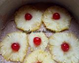A picture of step 7 of #cake contest pineapple cake.