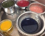 A picture of step 1 of Multi colored mathri.