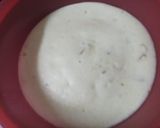 A picture of step 4 of Kulfi flavoured tres letches cake.