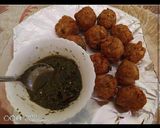 A picture of step 5 of Soyabean ke pakoda.
