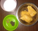 Foto langkah ke 1 dari resep Smoothie Buah Nangka Vanilla Kapulaga.