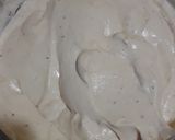A picture of step 4 of Strawberry and Dark Chocolate Tiramisu Cake.