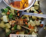 A picture of step 8 of South Indian Vegetable Curry.