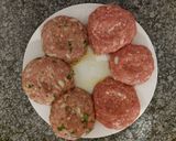 A picture of step 2 of Home-made flame grilled beef burgers 🍔.
