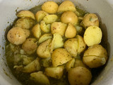 Papas al cilantro y chile piquín