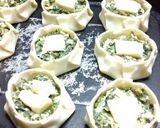 A picture of step 8 of Swiss Chard, White Sauce, and Cheese Tartlets.