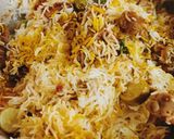 A picture of step 7 of Spicy Chicken Biryani 😋😋.