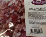 A picture of step 1 of Amatriciana with Tuscan pancetta.