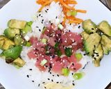 A picture of step 4 of Poke Bowl.