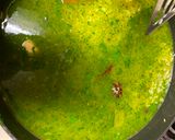 A picture of step 5 of Spinach lemon  Pulao with Rasam and chutney (Jain).