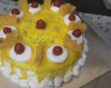 A picture of step 7 of Eggless pineapple cake.