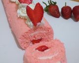 Foto langkah ke 7 dari resep Strawberry Japanese roll cake feminim.