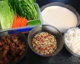 A picture of step 4 of Vietnamese Fresh Spring Rolls with Lemongrass Grilled Pork.