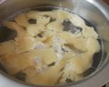 A picture of step 2 of Homemade Farfalle pasta.