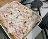 Une image de l'étape 13 de Roulés de courgettes jaunes au chèvre frais, ciboulette et jambon.