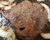 A picture of step 1 of My Well done Peppered Ribeye Steak with onions.