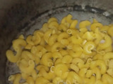 Instant Macaroni with leftover karahi