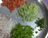 A picture of step 1 of Masala papad.