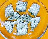 A picture of step 4 of Paneer with herbs.