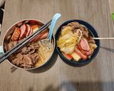 A picture of step 9 of Easy Sukiyaki with Napa Cabbage and Rice Noodles/Udon.
