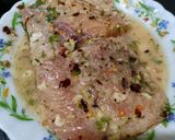 A picture of step 1 of Grilled Fish with tangy orange- garlic-butter sauce.