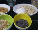 A picture of step 1 of Sticky chocolate chip and ginger cookies.