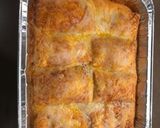A picture of step 5 of Chicken or Turkey Enchilada Casserole.