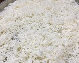 A picture of step 1 of Veg Hyderabadi Biryani with Boondi raita.