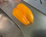 Une image de l'étape 3 de Gratin de macaronis au jambon cru, poivron jaune et emmental.