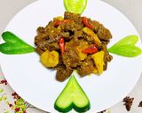 Hình bước làm 3 của món Thịt Bò Kho Cà Ri Sả Ớt