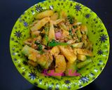 A picture of step 4 of Aloo ko Achar (Instant Potato Pickle) from Nepal).