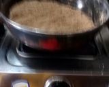 A picture of step 1 of Singhade ke atta ka halwa.