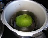 A picture of step 1 of Raw Mango Panna.