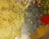 A picture of step 2 of Missa and Aloo stuffed Lachha parantha.